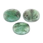 Green Emerald – 15.31 Carats (Ratti-16.91) Panna ~ 3 Pcs Seller Pack